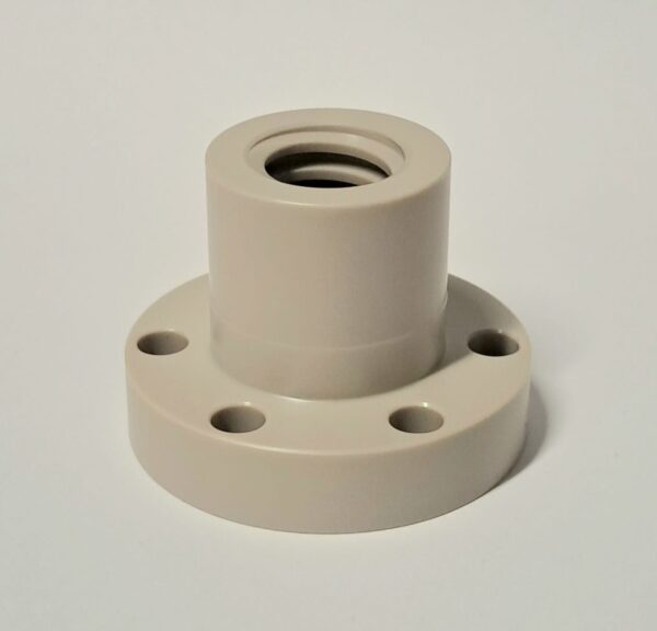 Trapeziodal Flange nuts 50x8 Right hand PEEK Polyetheretherketone